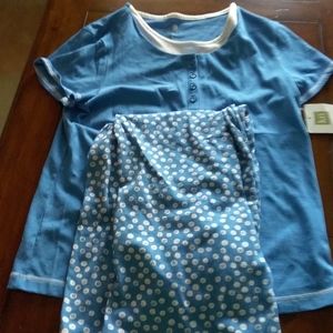 Blue & White Dot Pajama Set